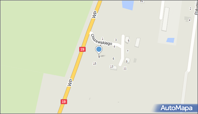 Bielsk Podlaski, Olszewskiego Karola, 8, mapa Bielsk Podlaski