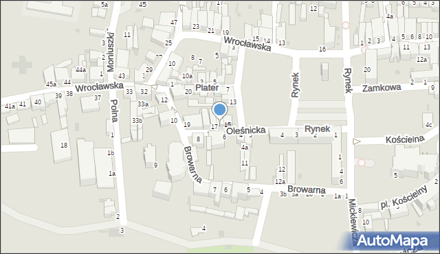 Bierutów, Oleśnicka, 16, mapa Bierutów