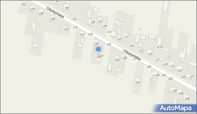 Biskupice, Olsztyńska, 120, mapa Biskupice