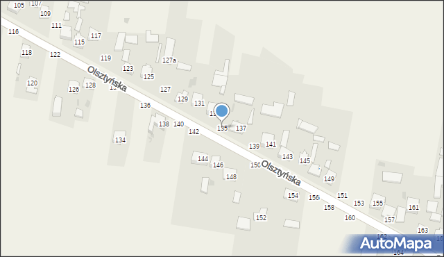 Biskupice, Olsztyńska, 135, mapa Biskupice