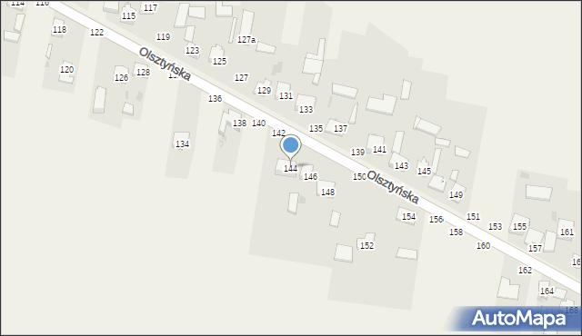 Biskupice, Olsztyńska, 144, mapa Biskupice