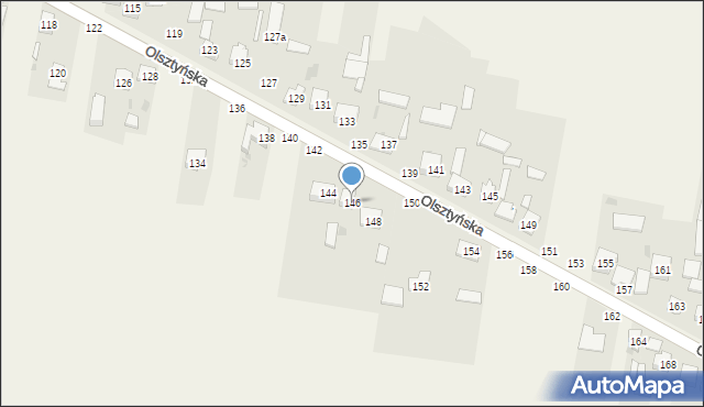 Biskupice, Olsztyńska, 146, mapa Biskupice