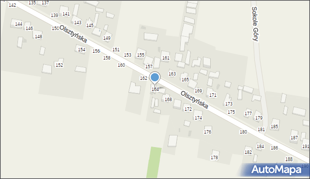 Biskupice, Olsztyńska, 164, mapa Biskupice