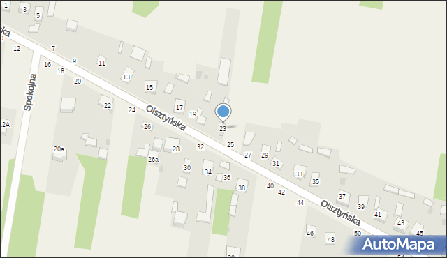 Biskupice, Olsztyńska, 23, mapa Biskupice