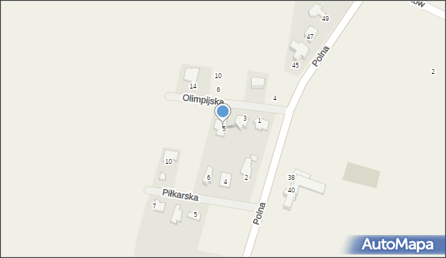 Bobrowniki, Olimpijska, 5, mapa Bobrowniki