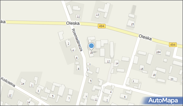 Borki Małe, Oleska, 10, mapa Borki Małe