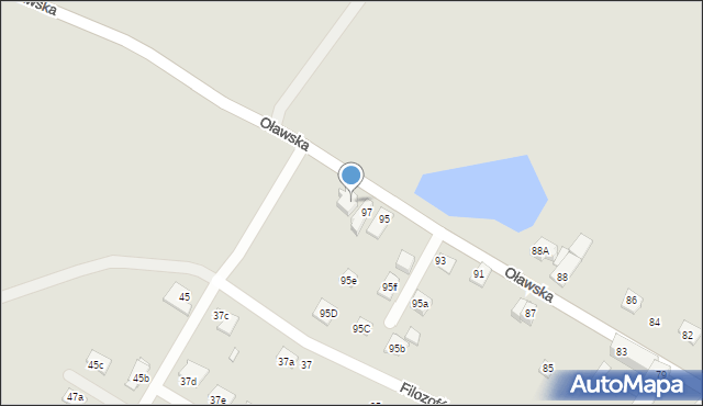 Brzeg, Oławska, 99, mapa Brzeg