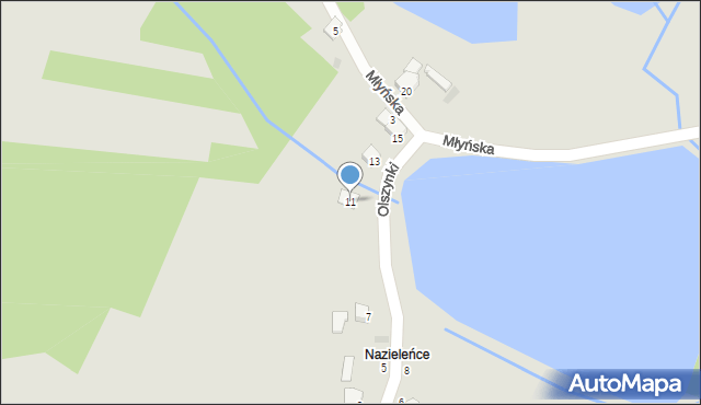 Brzeszcze, Olszynki, 11, mapa Brzeszcze