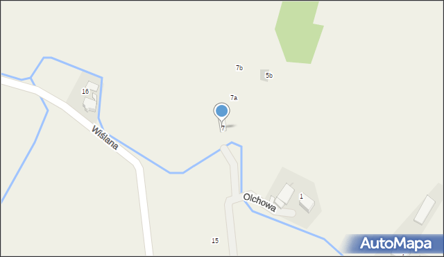 Brzezinka, Olchowa, 7, mapa Brzezinka