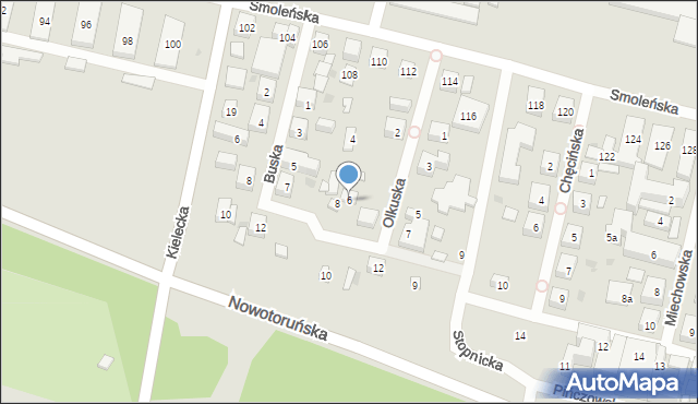 Bydgoszcz, Olkuska, 6, mapa Bydgoszczy