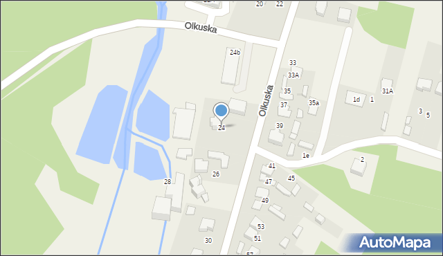 Bydlin, Olkuska, 24, mapa Bydlin
