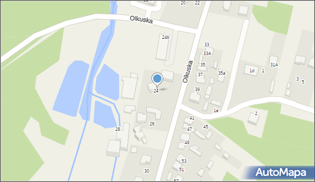 Bydlin, Olkuska, 24a, mapa Bydlin