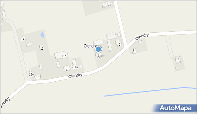 Ceków, Olendry, 10, mapa Ceków