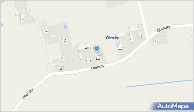 Ceków, Olendry, 11b, mapa Ceków