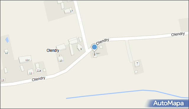 Ceków, Olendry, 8, mapa Ceków