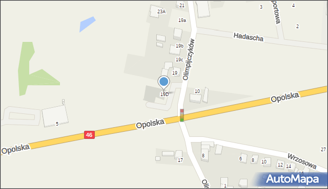 Chrząstowice, Olimpijczyków, 19D, mapa Chrząstowice