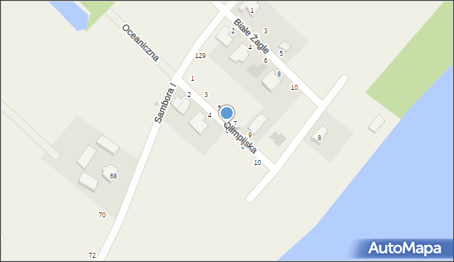 Chwaszczyno, Olimpijska, 6, mapa Chwaszczyno