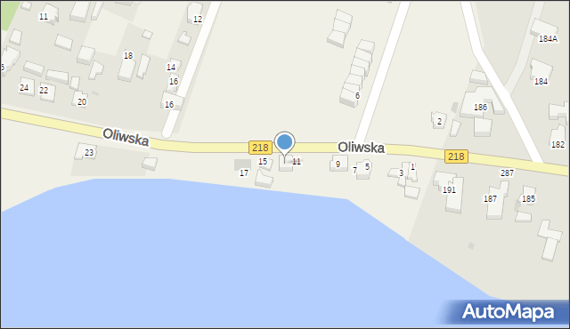 Chwaszczyno, Oliwska, 13, mapa Chwaszczyno