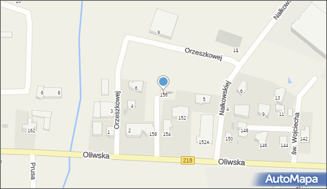 Chwaszczyno, Oliwska, 156, mapa Chwaszczyno