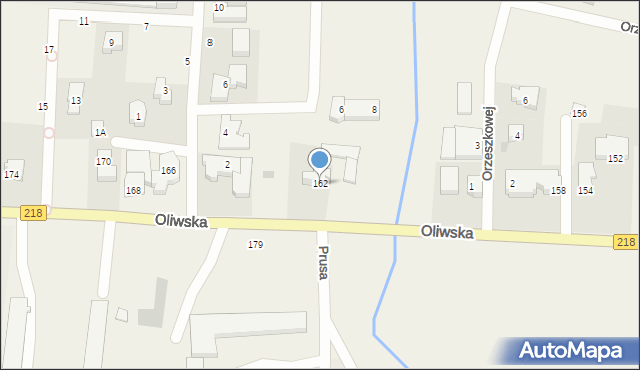 Chwaszczyno, Oliwska, 162, mapa Chwaszczyno