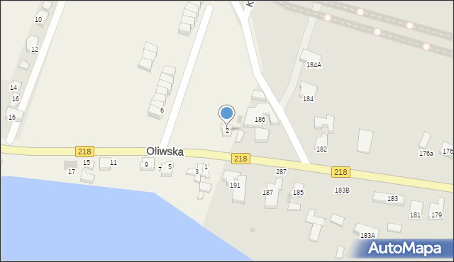 Chwaszczyno, Oliwska, 2, mapa Chwaszczyno