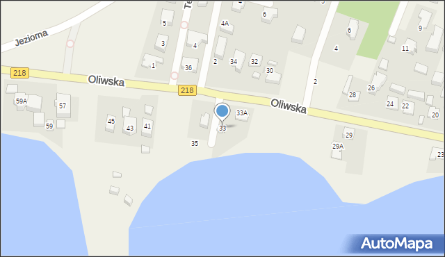 Chwaszczyno, Oliwska, 33, mapa Chwaszczyno