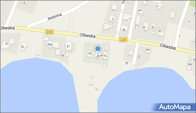 Chwaszczyno, Oliwska, 43, mapa Chwaszczyno