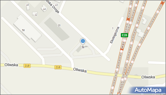 Chwaszczyno, Oliwska, 56, mapa Chwaszczyno