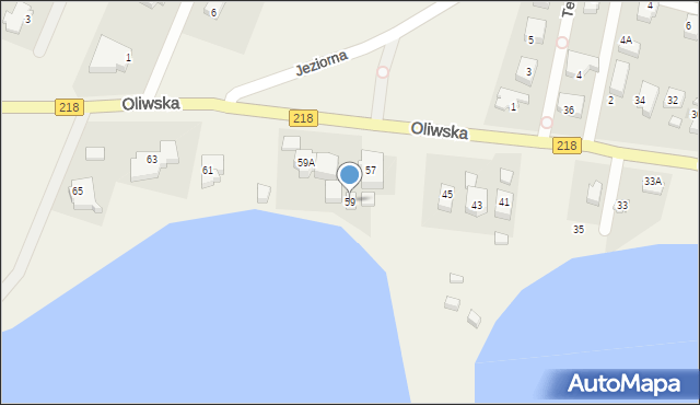 Chwaszczyno, Oliwska, 59, mapa Chwaszczyno