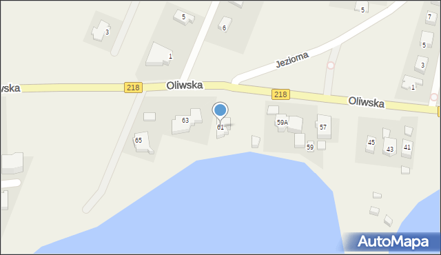 Chwaszczyno, Oliwska, 61, mapa Chwaszczyno