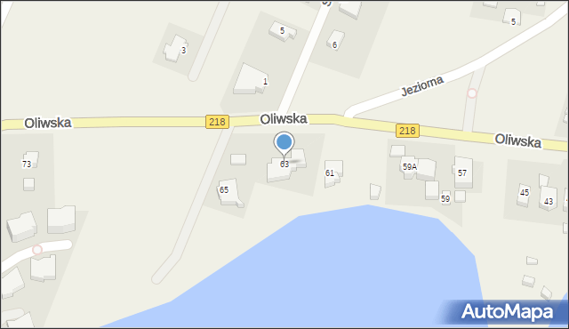 Chwaszczyno, Oliwska, 63, mapa Chwaszczyno