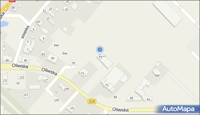 Chwaszczyno, Oliwska, 72, mapa Chwaszczyno