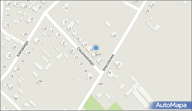 Ciechanowiec, Olszewskiego Pawła, dr., 15, mapa Ciechanowiec