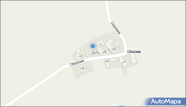 Cisek, Olszowa, 130, mapa Cisek