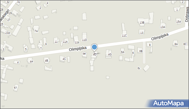 Dąbrowa Górnicza, Olimpijska, 4D, mapa Dąbrowa Górnicza