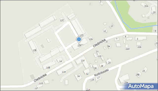 Dąbrowa Tarnowska, Oleśnicka, 12b, mapa Dąbrowa Tarnowska