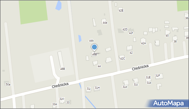 Dąbrowa Tarnowska, Oleśnicka, 46B, mapa Dąbrowa Tarnowska