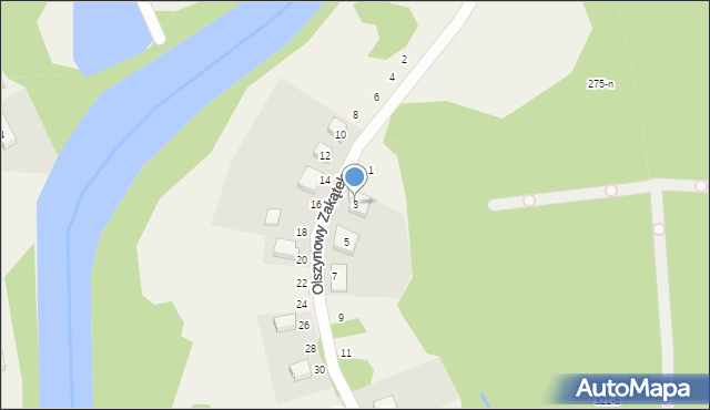 Dobrzyca, Olszynowy Zakątek, 3, mapa Dobrzyca