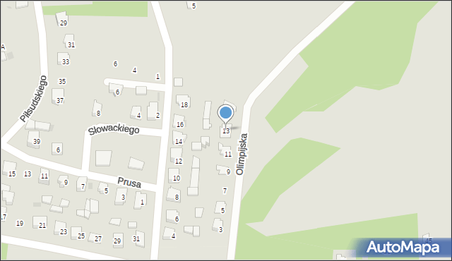 Drohiczyn, Olimpijska, 13, mapa Drohiczyn