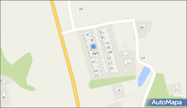 Dywity, Olsztyńska, 106, mapa Dywity