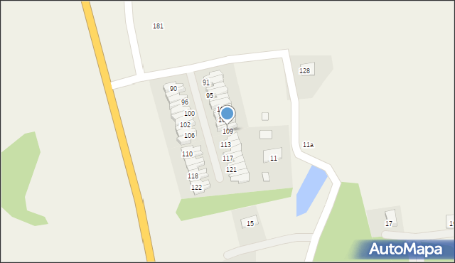 Dywity, Olsztyńska, 109, mapa Dywity