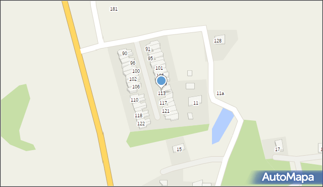 Dywity, Olsztyńska, 113, mapa Dywity