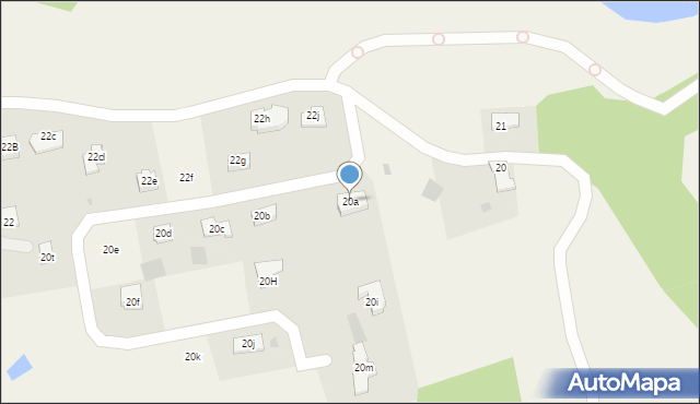 Dywity, Olsztyńska, 20a, mapa Dywity