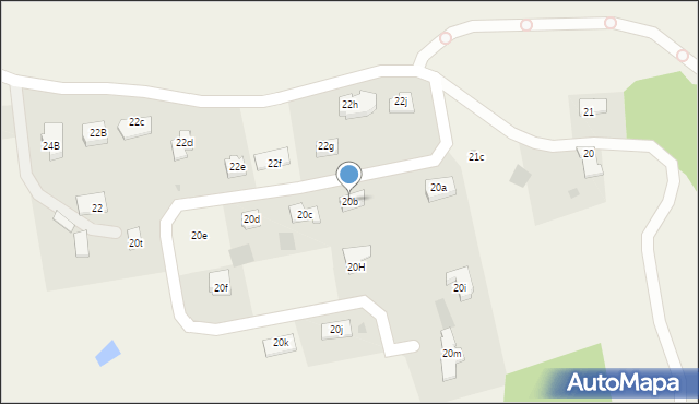 Dywity, Olsztyńska, 20b, mapa Dywity