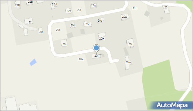 Dywity, Olsztyńska, 20j, mapa Dywity