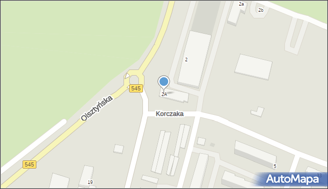 Działdowo, Olsztyńska, 2A, mapa Działdowo