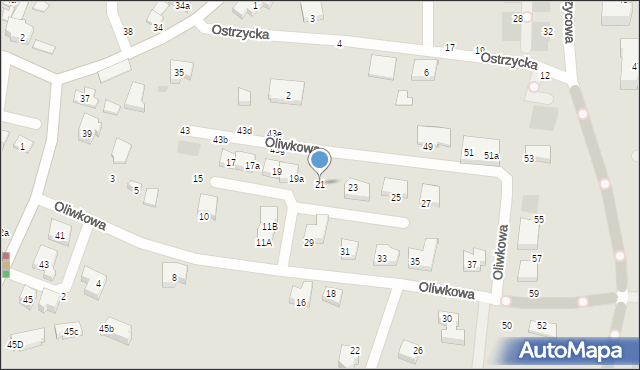 Gdańsk, Oliwkowa, 21, mapa Gdańska