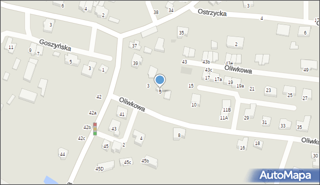 Gdańsk, Oliwkowa, 5, mapa Gdańska