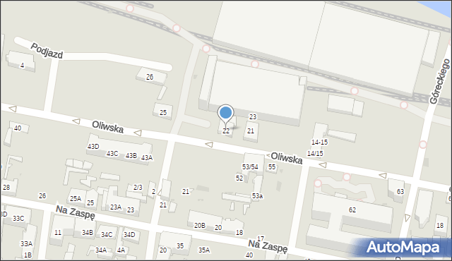 Gdańsk, Oliwska, 22, mapa Gdańska