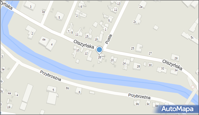 Gdańsk, Olszyńska, 16, mapa Gdańska